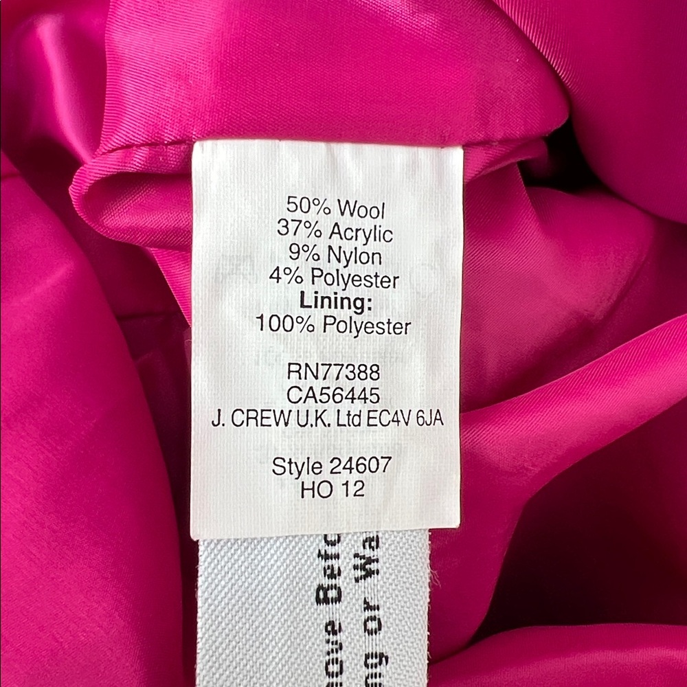 A J. Crew Pink and white Geometric tweed #2 Pencil Skirt in size 10 - Picture 9 of 10